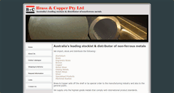 Desktop Screenshot of brassandcopper.com.au